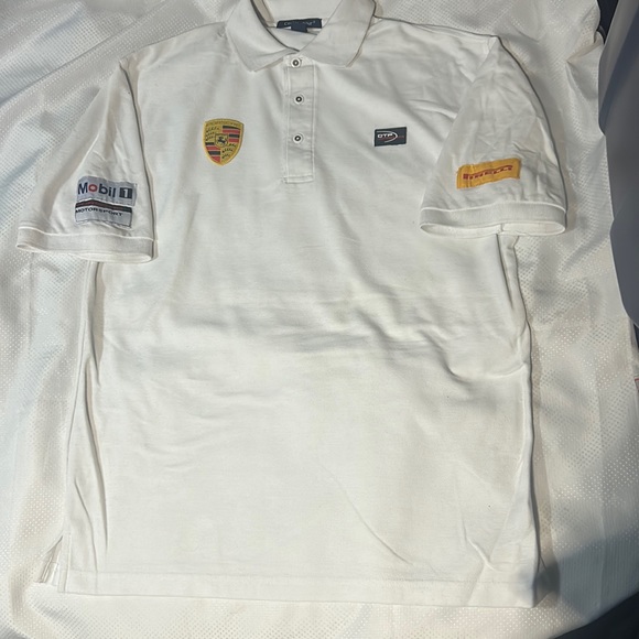 Porsche Motorsports Polo Golf Shirt Medium Mobil 1 Pirelli Coal Harbour - Picture 1 of 6